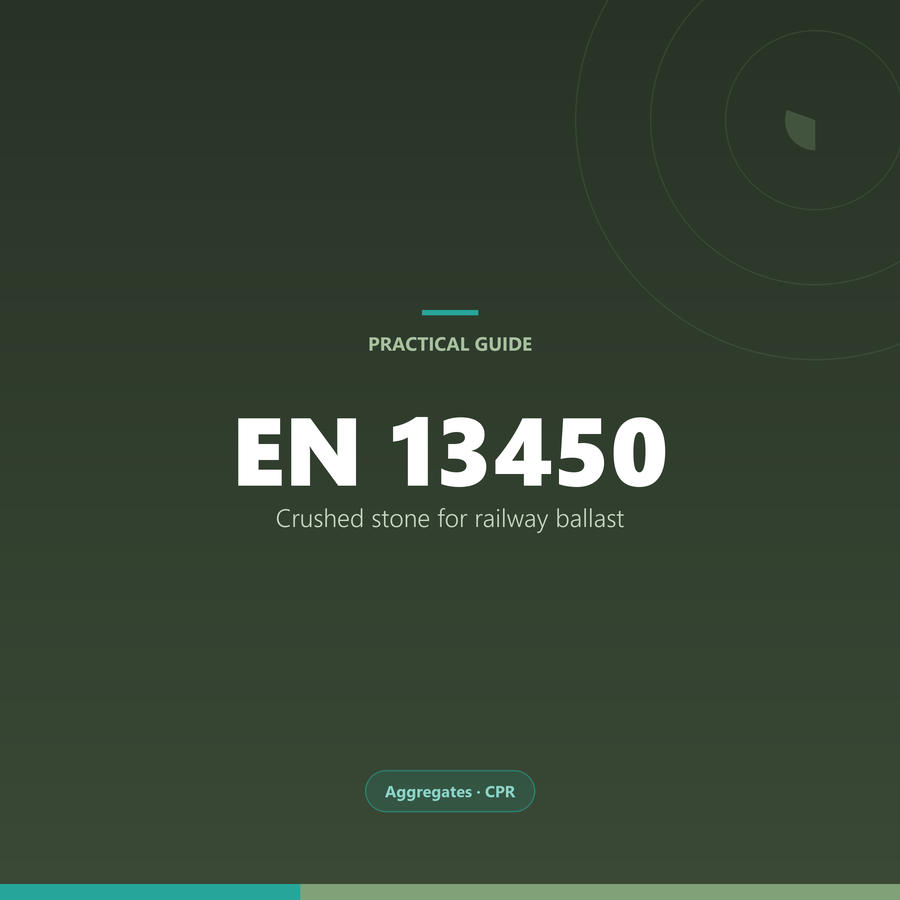 Crushed stone for railway ballast — BS EN 13450